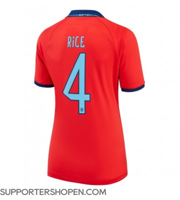 England Declan Rice #4 Borta Matchtröja Dam VM 2022 Kortärmad